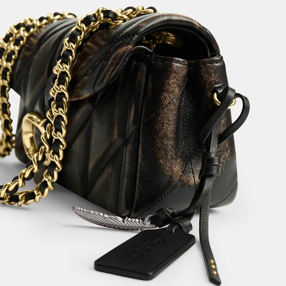 Coach Tabby Shoulder Bag 20 In Loved Leather With Quilting - Picture 5 of 12